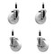 Service Caster 5'' SS Nylon Wheel Swivel 7/8'' Expanding Stem Caster Set 2 Brakes, 4PK SCC-SSEX20S514-NYS-2-TLB-2-78 - alternate 1